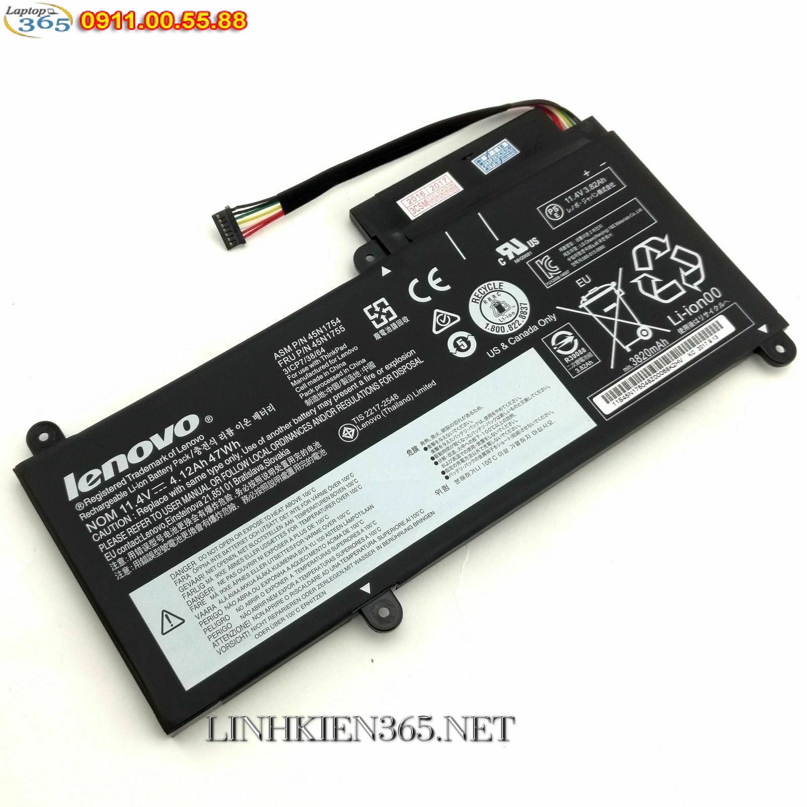 Pin laptop Lenovo Thinkpad T460 T460S T460P - ✓✓✓ Linh kiện 365