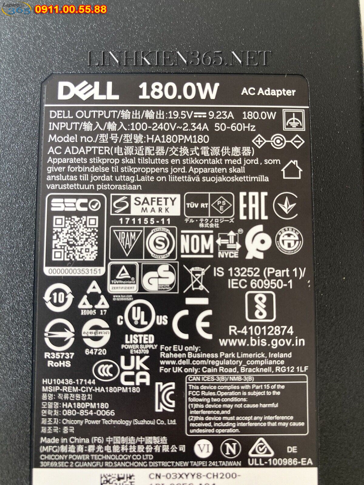 Sạc Laptop Dell Inspiron G15 5511